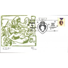 #4529 Purple Heart Curtis FDC