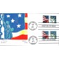 #4563-64 Lady Liberty - Flag Dual Curtis FDC