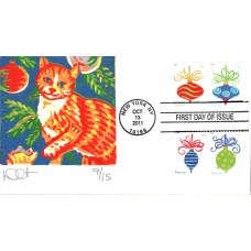 #4571-74 Holiday Baubles Curtis FDC