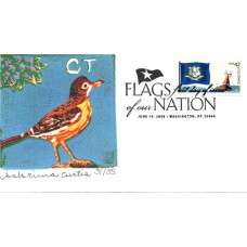 #4281 FOON: Connecticut Flag S Curtis FDC