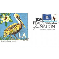 #4294 FOON: Louisiana Flag S Curtis FDC