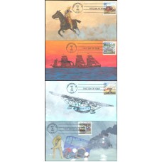 #2434-37 Traditional Mail DeRosset FDC Set