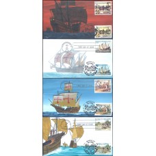 #2620-23 Voyage of Columbus Joint DeRosset FDC Set