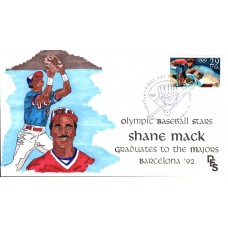 #2619 Olympic Baseball DES FDC - Mack