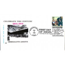 #3182i Immigrants Arrive - Ellis Island DGW FDC