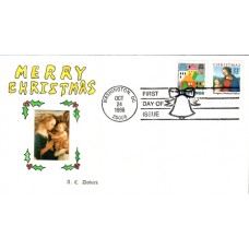 #2244-45 Christmas 1986 Doback FDC