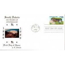 #2416 South Dakota Statehood Doback FDC