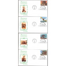 #2422-25 Dinosaurs Doback FDC Set