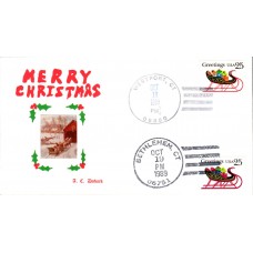 #2428-29 Christmas Sleigh Doback FDC