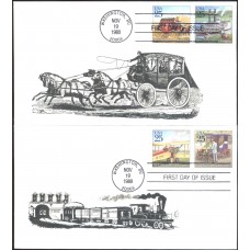 #2434-37 Traditional Mail Doback FDC Set