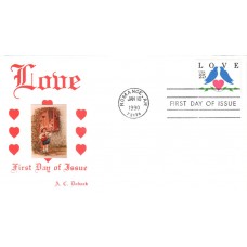 #2440 Love - Birds Doback FDC