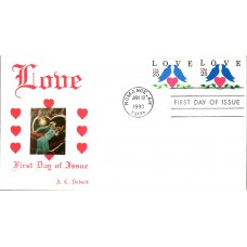 #2440-41 Love - Birds Doback FDC