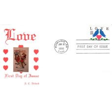 #2440 Love - Birds Doback FDC