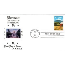 #2533 Vermont Statehood Doback FDC 