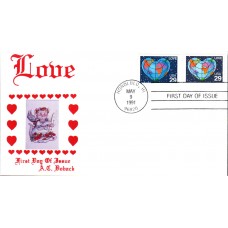 #2535-36 Love - Earth Doback FDC