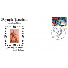 #2619 Olympic Baseball Doback FDC