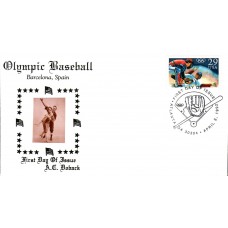 #2619 Olympic Baseball Doback FDC