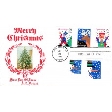 #2799-2803 Christmas Designs Doback FDC