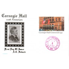 #UX154 Carnegie Hall Doback FDC