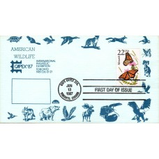 #2287 Monarch Butterfly Dome FDC