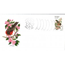 #1974 Michigan Birds - Flowers Doneilo FDC