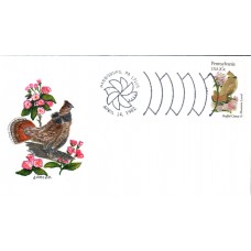 #1990 Pennsylvania Birds - Flowers Doneilo FDC