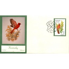 #1969 Kentucky Birds - Flowers Double A FDC