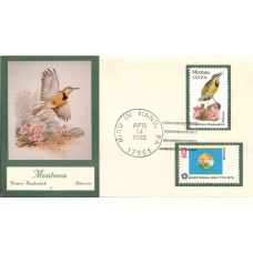 #1978 Montana Birds - Flowers Double A FDC