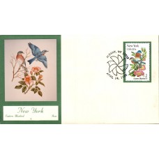 #1984 New York Birds - Flowers Double A FDC