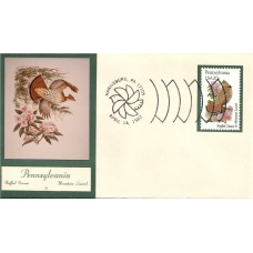 #1990 Pennsylvania Birds - Flowers Double A FDC