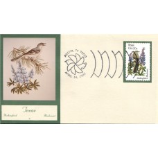 #1995 Texas Birds - Flowers Double A FDC