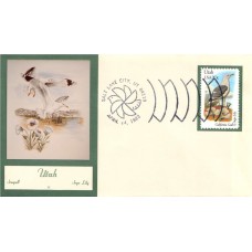 #1996 Utah Birds - Flowers Double A FDC