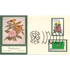 #1999 Washington Birds - Flowers Double A FDC