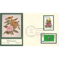 #1999 Washington Birds - Flowers Double A FDC