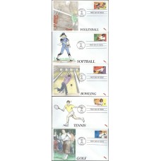 #2961-65 Recreational Sports Dynamite FDC Set