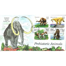 #3077-80 Prehistoric Animals Dynamite FDC