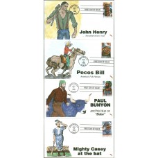 #3083-86 Folk Heroes Dynamite FDC Set