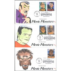 #3168-72 Movie Monsters Dynamite FDC Set