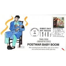 #3186l Postwar Baby Boom Dynamite FDC