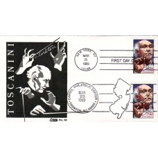 #2411 Arturo Toscanini Dual Eastern FDC