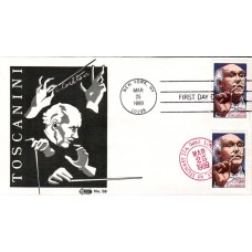 #2411 Arturo Toscanini Dual Eastern FDC