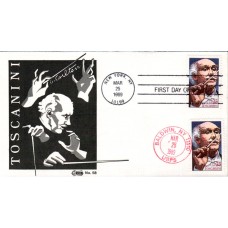 #2411 Arturo Toscanini Dual Eastern FDC