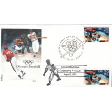 #2619 Olympic Baseball Dual Edken FDC