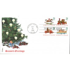 #2711-14 Christmas Toys Edken FDC