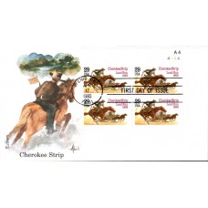 #2754 Cherokee Strip Plate Edken FDC