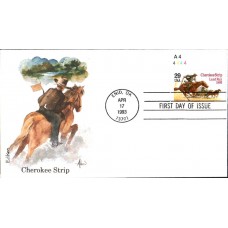 #2754 Cherokee Strip Plate Edken FDC