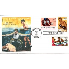 #2766 Joe Louis Combo Edken FDC