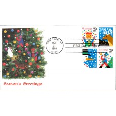 #2791-94 Christmas Designs Edken FDC