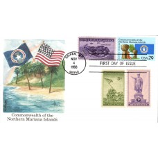 #2804 Northern Mariana Islands Combo Edken FDC