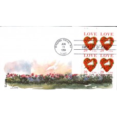 #2814C Love - Dove Plate Edken FDC